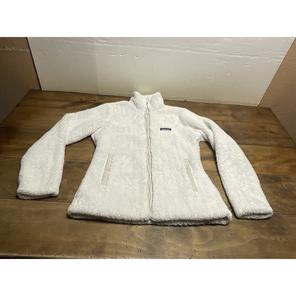 Patagonia Jacket Womens Medium White Los Gatos Fleece Full Zip Sherpa Cozy